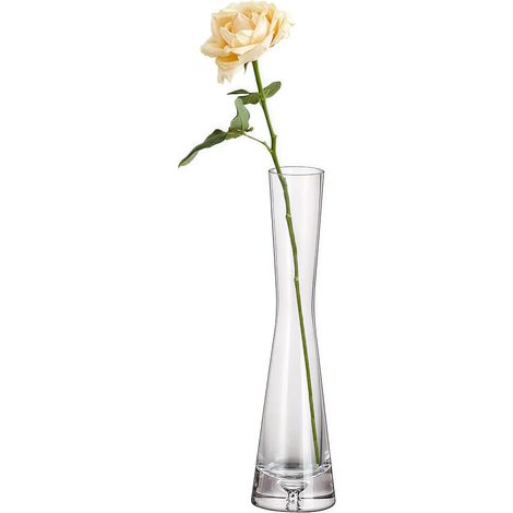 Vase cylindrique en verre soufflé à la main avec tige unique pour fleurs, centres de table, fête de mariage, décoration de maison et de bureau (1/5)