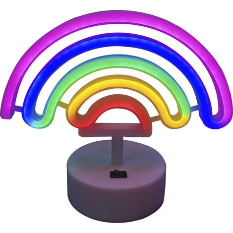 Rainbow Night Light Rainbow Light Neon Wall Lamp Rainbow Neon Light Battery or USB Operated (1/5)
