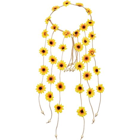 Couronne de fleurs bandeau, coiffe hippie pour femme, accessoire de coiffure ajustable à fleurs (1/5)
