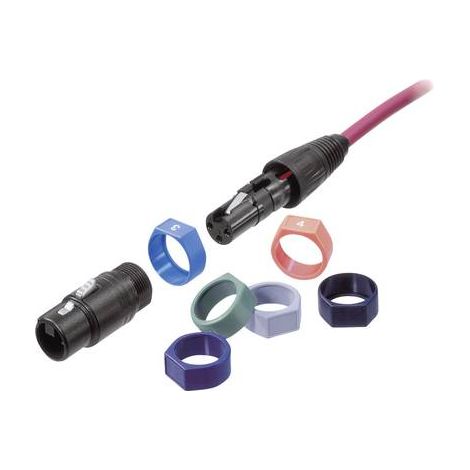 ANNEAU DE CODAGE NEUTRIK XCR-SET NOIR, MARRON, ROUGE, ORANGE, JAUNE, VERT, BLEU, VIOLET, GRIS, BLANC 10 PC(S)