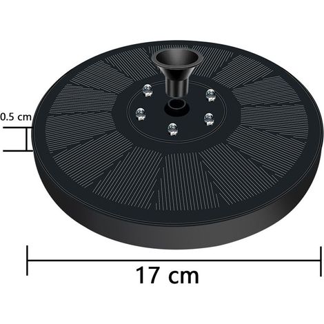 Pompe solaire pour fontaine à oiseaux, fontaine solaire avec