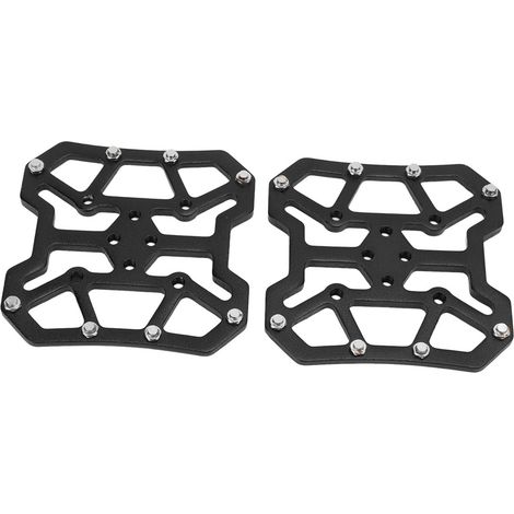 Paire d'adaptateurs de plateforme de pédales de vélo autobloquants en alliage d'aluminium pour système SPD VTT noir (1/5)