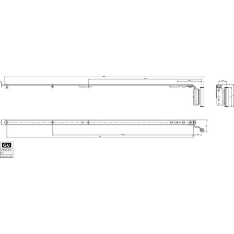 GU Scherenarm UNI-JET M 6 DIN RECHTS 9mm FFB 1201-1600mm 6-31486-18-R-1