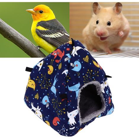 Nids chauds d'hiver pour perroquets, écureuils, phalangers volants, hamsters, chinchillas et hérissons  doublure en polaire épaisse  nids chauds à suspendre. (1/5)