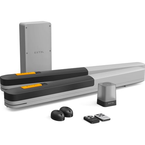 Extel – Kit de motorisation de portail à battants 2.5m/250kg – Moteur à vérins XV250 – Application Umii pour contrôle à distance – 761003