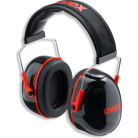 uvex Kapselgehörschutz uvex K3, schwarz, rot, SNR 33 dB, Größe S, M, L