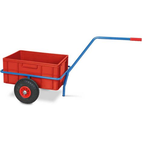 BRB Handwagen mit herausnehmbarem Kunststoffkasten 600x400x320 mm, Tragkraft 200 kg (1/2)