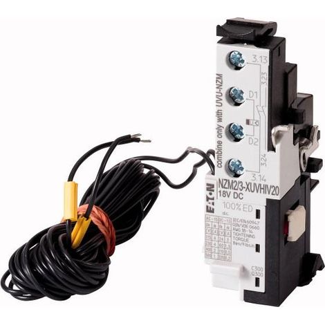 Déclencheur à manque de tension +2N/O pour unité de temporisation +câble EATON NZM2/3-XUVHIV20
