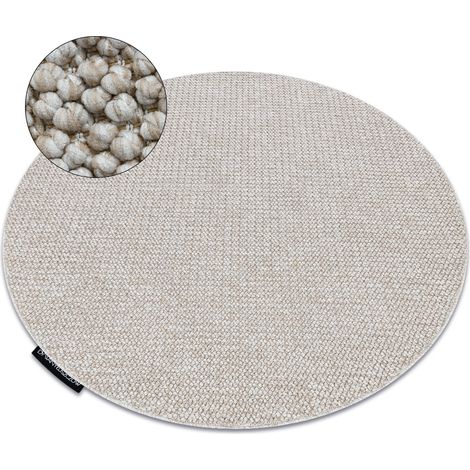 Tappeto CASABLANCA LOOP cerchio beige, loop, morbido beige rotondo 80 cm