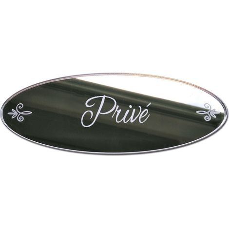 MIROIR PLAQUE DE PORTE PRIVE SHABBY (PLEXIMIROIR025) (1/5)