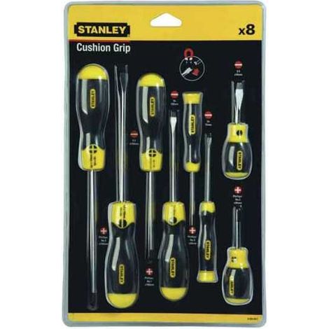 Tournevis T+Ph lot de 8 avec poignée en caoutchouc 0-65-011 Stanley