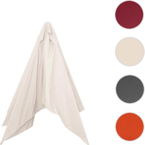 Mendler – Housse de parasol 3x4m en polyester crème – Toile de remplacement avec protection UV – Résistante à l'eau et à la saleté