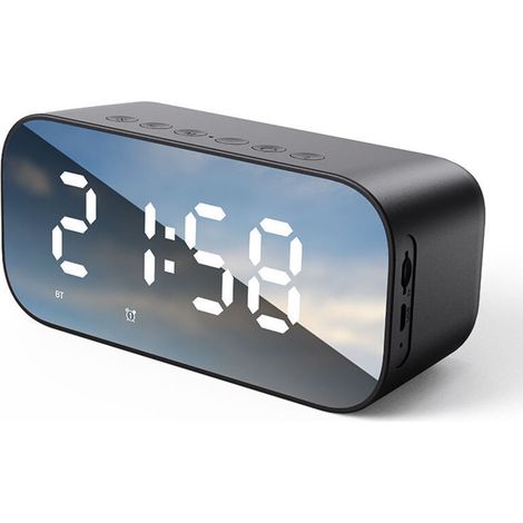 Enceinte nomade AFK BT-518 Bluetooth 5.0, IPX2 étanche, batterie 2000-4000mAh, portée 10m, finition texturée, design breveté, blanc noir multi-usages (1/5)
