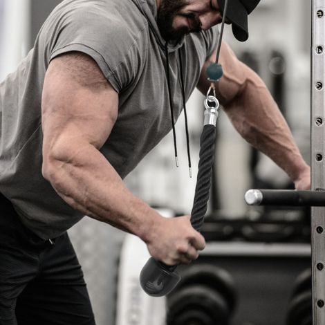 Triceps de corde de traction à poignée unique pour l'entraînement de gymnastique d'exercice (1/5)