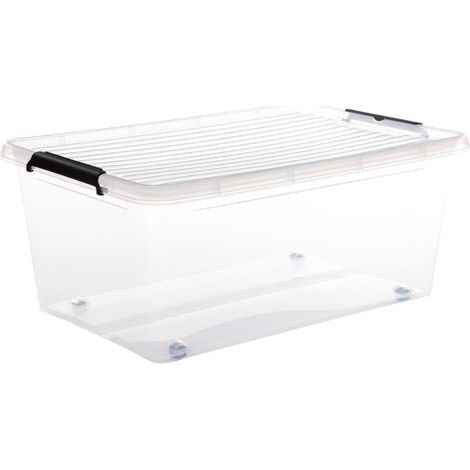 Boîte en plastique transparente 40l clip n' box - 5five