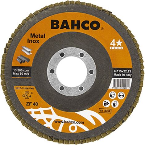 Disco lamellare in zirconio 115mm grana 60 3927-115im-p60 bahco