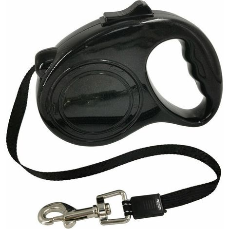 Laisse Chien Laisse Extensible Pour Chiens Moyens Et Petits Rétractable 5 Mètres Noir1pcs-noir (1/5)