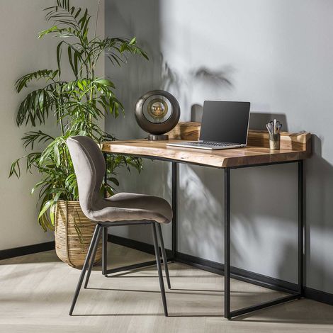 Bureau industriel en acacia massif naturel Marjorie (1/4)