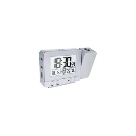 Reloj despertador con proyector LED, reloj despertador de proyección digital I-Crezuo