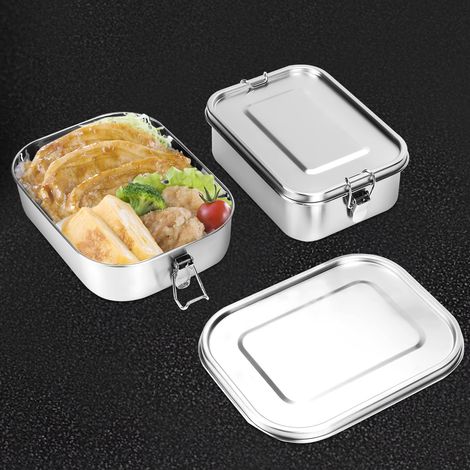 Randaco 800 ml + 1200 ml + 1400 ml: fiambrera de acero inoxidable, sin BPA, resistente y reutilizable (1/5)