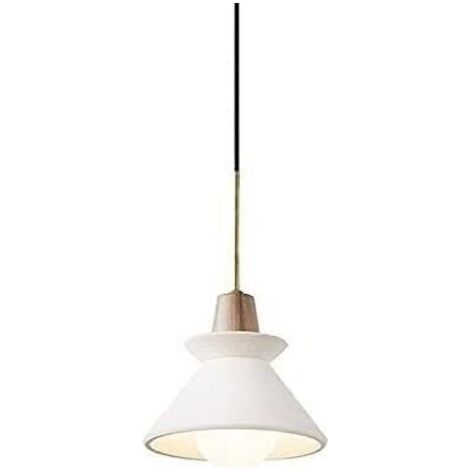 Lámpara colgante moderna E27, mini lámpara colgante de hormigón, lámpara colgante industrial de cemento, diseño de interiores, lámpara colgante nórdica para cocina, comedor, bar, sala de estar (blanca
