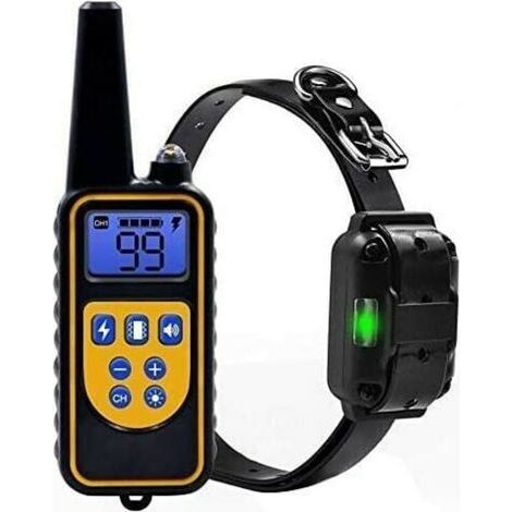 UlisemColliers de dressage pour chiens Collier de dressage anti-aboiement de 800 mètres avec télécommande rechargeable et IPX7 entièrement étanche (1/4)