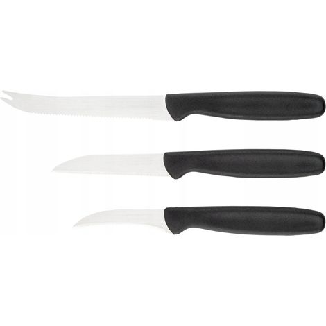 ERNESTO 3-teiliges Küchenmesserset für Tomaten, Gemüse, Obst, Käse, Fleisch (1/2)