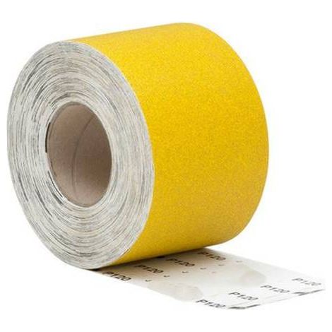 Rouleau Papier Corindon Jaune 115 mm x L. 25 m - GR 150 - Pour Plâtre, Peinture, Vernis, Mastic - Diamwood