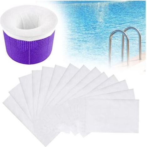Écran filtrant pour skimmer, filet filtrant pour skimmer, panier filtrant pour skimmer, housses filtrantes pour skimmer (lot de 10) (1/4)