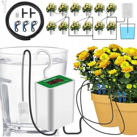 Automatisches Bewässerungssystem Wassertrimmer Automatisches Tropfbewässerungssystem Verstopfungsfreier Filter Intelligenter Timer Präzise Tropfb (1/5)