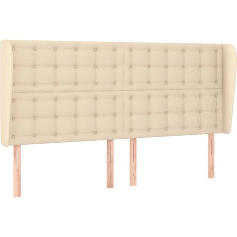 Maison Exclusive - Testiera ad Orecchio Crema 163x23x118/128 cm in Tessuto