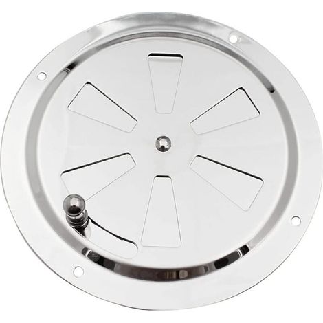 Marine butterfly vent with knob, 5-inch round butterfly vent, stainless steel cabin ventilation plate, louvered vent cover, accessories for boats (1/4)