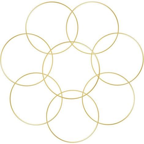 20cm gold-plated metal floral rings for DIY floral decorations (1/5)
