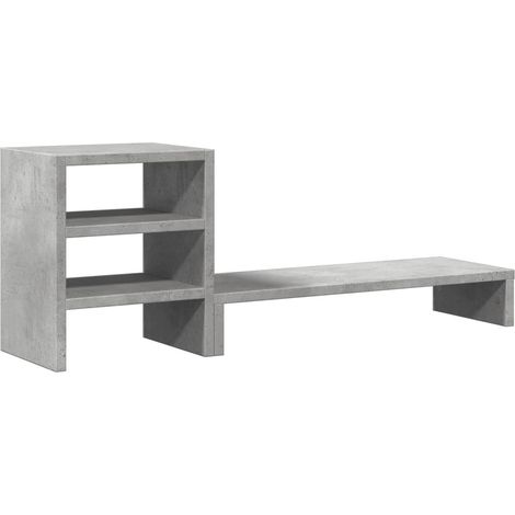 Supporto per monitor mobile da scrivania e organizer per ufficio legno composito grigio 020044955