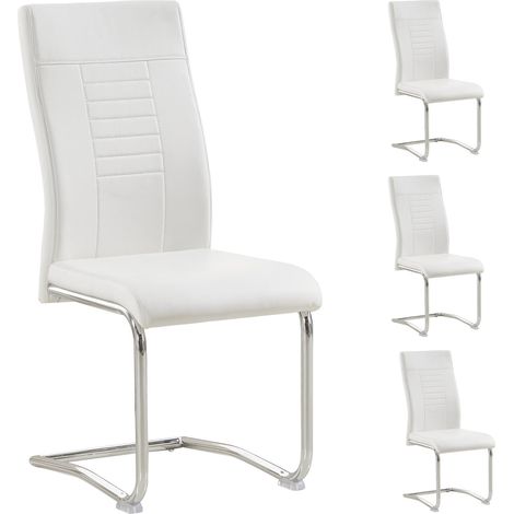 Chaise LOANO Blanc (Lot de 4) (1/4)