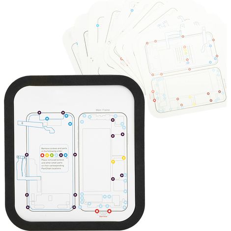 Tapis de positionnement magnétique 12 en 1 pour vis et vis, accessoire de réparation pour iPhone 6, 6 Plus, 6S et 6SP (1/5)