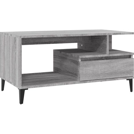 Maison Exclusive - Mesa de centro madera contrachapada gris Sonom (1/5)