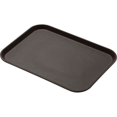 Plateau rebord élevé antidérapant - 27 x 35 cm - Brun - Lot de 12 - Cambro