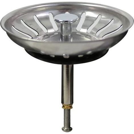 Bouchon Evier Cuisine Inox - Filtre Evier Cuisine Universel Bonde Evier avec Grille Evier Cuisine Antiblocage, Panier pour Evier Inox Vidange Rapide (1/3)