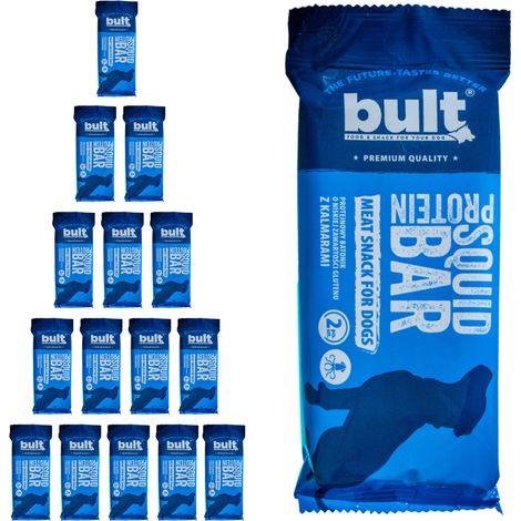 BULT BAR, snack proteico per cani al gusto di calamari, 15x75g (1/2)