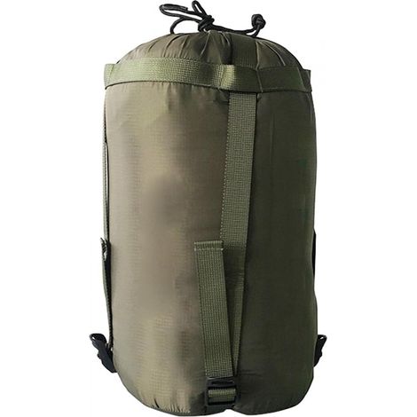 Sac de compression pour sac de couchage en nylon bordeaux, léger et compact pour randonnée et voyage