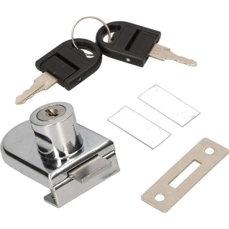 KOTARBAU Verrou de porte en verre - Serrure de bureau - Pendule en verre - Pour armoire, vitrine, meuble