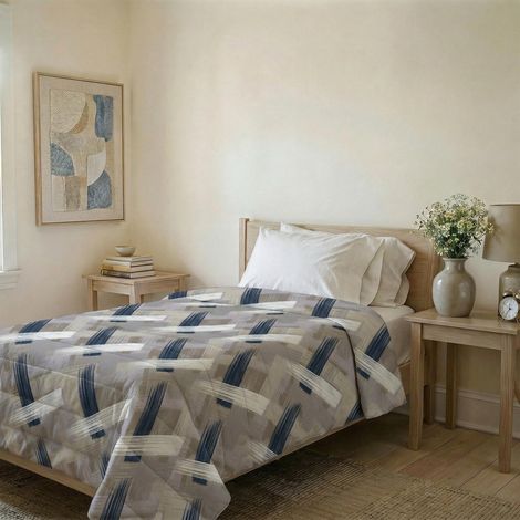 Couvre-lit matelassé d’été en Microfibre Douce imprimée – Couette Printemps-été mi-Saison – Pennellate, Simple 160x240 cm (1/5)