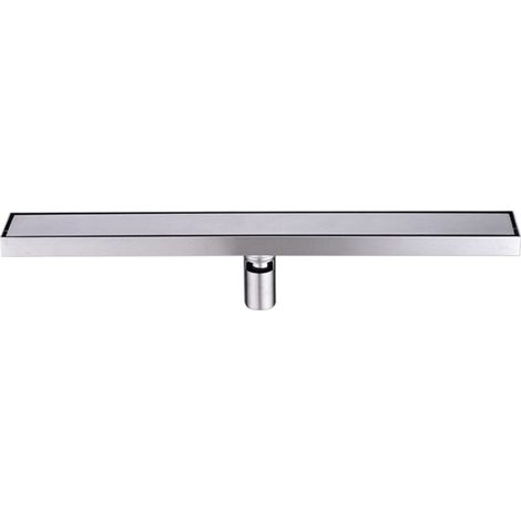 Caniveau Douche 60 cm, Panneau 2 en 1, avec Siphon et Filtre pour Salle de Bain Rectangulaire (1/4)
