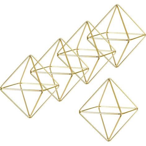 Geometrische Metall Luftpflanzenständer in Gold 5 Stück Pack (1/5)