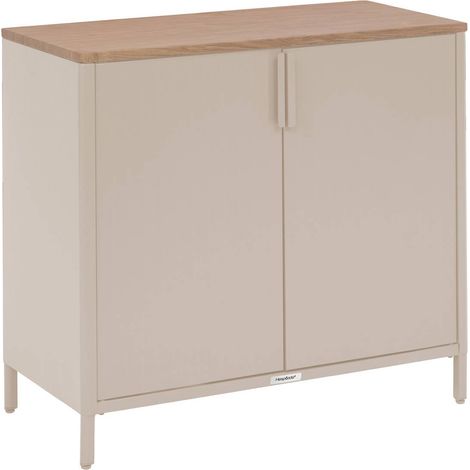Credenza da giardino ironia in acciaio zincato argilla e lino - Hespéride
