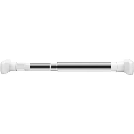 Tringle de douche en acier inoxydable, perche télescopique sans perçage, diamètre du tube 22 mm, extensible 90-160 cm, barre de rideau de bain robuste, idéale pour salle de bain, installation facile s (1/5)