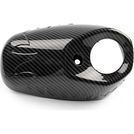 1 color: Carbon fiber texture Material: Plastic Scooter exhaust pipe cover/decorative cover. (1/4)