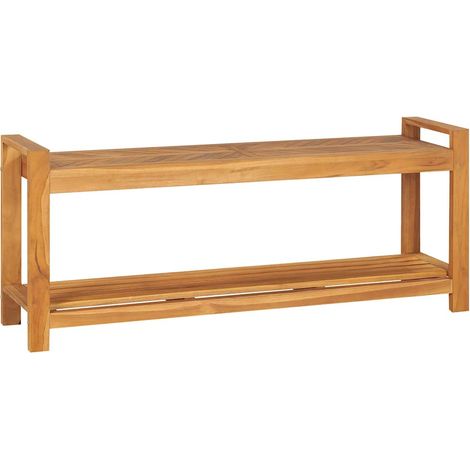 vidaXL Banc 120 cm Bois de teck solide (1/5)