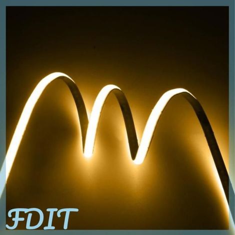 Fdit Bande lumineuse flexible LED COB Bande lumineuse LED COB 12V, auto-adhésive, 90 CRI, luminaire bande Lumière 6000K (1/5)
